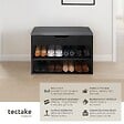 TECTAKE - Banc à chaussures JASMINA avec coussin d'assise 60x30x43,5cm noir - vignette