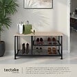 TECTAKE - Étagère à chaussures TAUNTON 80x30x45,5cm Bois clair industriel, Chêne Sonoma - vignette