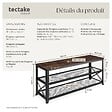 TECTAKE - Étagère à chaussures BLACKPOOL  101x30,5x45,5cm Bois foncé industriel, rustique - vignette