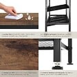 TECTAKE - Étagère à chaussures BOURNEMOUTH 75,5x30,5x85,5cm Bois foncé industriel, rustique - vignette