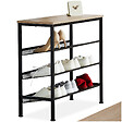 TECTAKE - Étagère à chaussures WOLVERHAMPTON 75,5x30,5x69,5cm Bois clair industriel, Chêne Sonoma - vignette