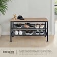 TECTAKE - Étagère à chaussures DERRY 75,5x30,5x45,5cm Bois clair industriel, Chêne Sonoma - vignette