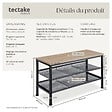 TECTAKE - Étagère à chaussures DERRY 75,5x30,5x45,5cm Bois clair industriel, Chêne Sonoma - vignette