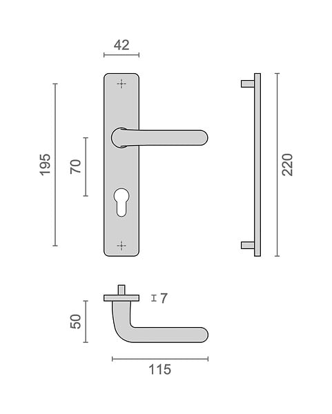 HERACLES - Ensemble sur plaque XENIA clé I argent - HERACLES - B-XENIA-03 - large
