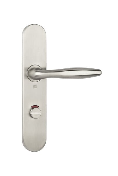 HERACLES - Ensemble sur plaques série JADE 1594 acier type condamnation à  voyant finition inox - HERACLES - B-INOX-SP22V - large