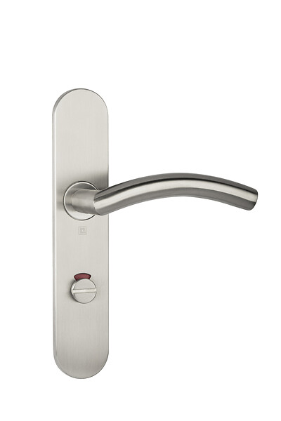 HERACLES - Ensemble sur plaques série JADE 1494 type condamnation à  voyant finition inox brossé - HERACLES - B-INOX-SP18V - large