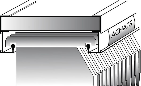 DUVAL - Profil pour dossiers suspendus 225 longueur 2m alu anodisé argent - DUVAL - 42-0102-5102 - large