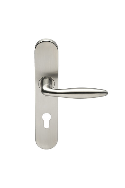 HERACLES - Ensemble sur plaques série JADE 1594 acier type clé I finition inox - HERACLES - B-INOX-SP24 - large