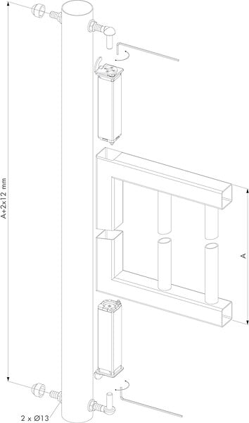 LOCINOX - PAIRE DE CHARN A RESSORT PORTILLON 150MM - large