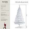 TECTAKE - Sapin de Noël artificiel avec support métallique blanc blanc - vignette