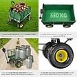 TECTAKE - Chariot de jardin 550 kg vert - vignette