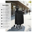 TECTAKE - Chariot de courses, de marché Pliable 2 Roues noir - vignette