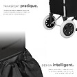 TECTAKE - Chariot de courses, de marché Pliable 2 Roues noir - vignette