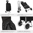TECTAKE - Chariot de courses, de marché Pliable 2 Roues noir - vignette