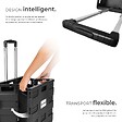 TECTAKE - Chariot de Courses à Roulettes Pliable 45 cm x 37,5cm x 45-97 cm noir - vignette