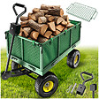 TECTAKE - Chariot de jardin 550 kg avec plateau vert - vignette