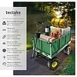 TECTAKE - Chariot de jardin 550 kg avec plateau vert - vignette