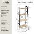 TECTAKE - Etagère échelle LIVERPOOL style industriel 61,5 x 36,5 x 150 cm Bois clair industriel, Chêne Sonoma - vignette