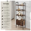 TECTAKE - Etagère échelle Brentwood 57,5x34x173cm Bois foncé industriel, rustique - vignette