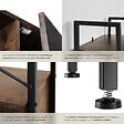 TECTAKE - Etagère échelle Brentwood 57,5x34x173cm Bois foncé industriel, rustique - vignette