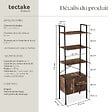 TECTAKE - Etagère échelle Brentwood 57,5x34x173cm Bois foncé industriel, rustique - vignette