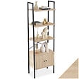 TECTAKE - Etagère échelle Brentwood 57,5x34x173cm Bois clair industriel, Chêne Sonoma - vignette