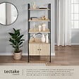 TECTAKE - Etagère échelle Brentwood 57,5x34x173cm Bois clair industriel, Chêne Sonoma - vignette