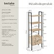 TECTAKE - Etagère échelle Brentwood 57,5x34x173cm Bois clair industriel, Chêne Sonoma - vignette