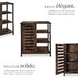 TECTAKE - Buffet 71x32x82cm Bois foncé industriel, rustique - vignette