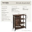 TECTAKE - Buffet 71x32x82cm Bois foncé industriel, rustique - vignette