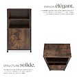 TECTAKE - Buffet Doncaster 60x38x125cm Bois foncé industriel, rustique - vignette
