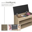 TECTAKE - Banc à chaussures JASMINA avec coussin d'assise 60x30x43,5cm Bois clair, Chêne Sonoma - vignette
