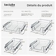 TECTAKE - Tiroir de rangement téléscopique gris - vignette