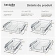 TECTAKE - Tiroir de rangement téléscopique gris - vignette