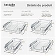 TECTAKE - Tiroir de rangement téléscopique gris - vignette