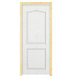 BALLAY - Bloc-porte alvéolaire postformé 2 panneaux Chapeau de gendarme-204x83cm poussant droite / Huisserie bois brut, section : 66x56 mm - vignette
