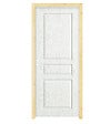 BALLAY - Bloc-porte alvéolaire postformé 3 panneaux Traverse droite-204x83cm poussant gauche / Huisserie bois brut, section : 88x56 mm - vignette