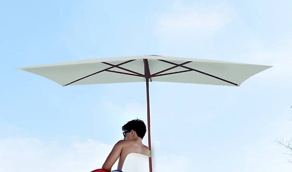 CHALET & JARDIN - Parasol rectangulaire OLERON - Gris - large