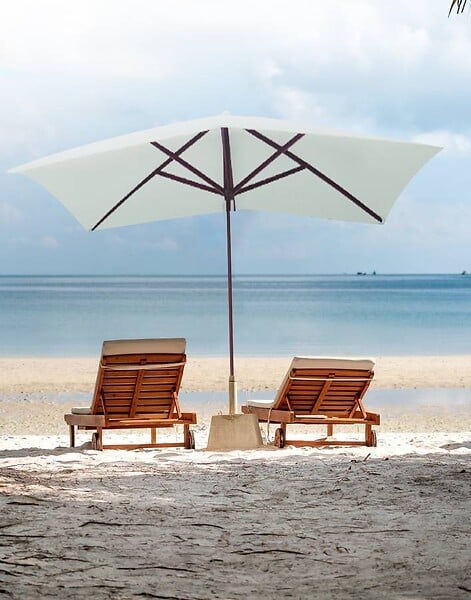 CHALET & JARDIN - Parasol rectangulaire OLERON - Gris - large