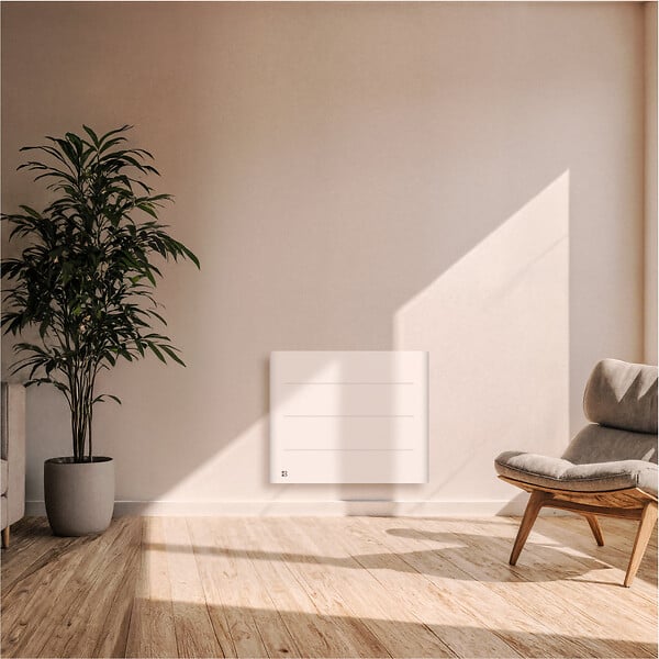 BESTHERM - Radiateur électrique fixe à inertie sèche céramique 1000W TANIN horizontal blanc - large