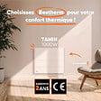 BESTHERM - Radiateur électrique fixe à inertie sèche céramique 1000W TANIN horizontal blanc - vignette