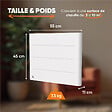 BESTHERM - Radiateur électrique fixe à inertie sèche céramique 1000W TANIN horizontal blanc - vignette