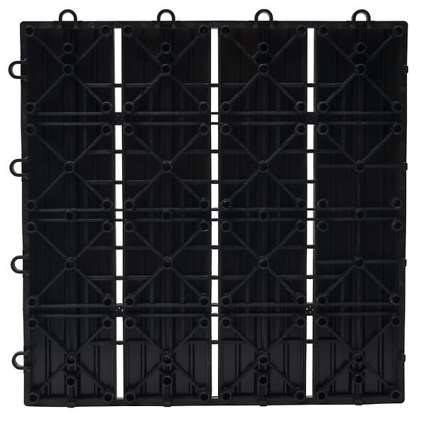 PROGARDEN - Dalle de sol 30x30cm lot de 6 Gris foncé - large