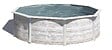 GRE POOLS - Piscine ronde acier Ø4,80m x H: 1,22m -  Imitation bois Nordique - vignette