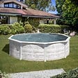 GRE POOLS - Piscine ronde acier Ø4,80m x H: 1,22m -  Imitation bois Nordique - vignette