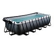 EXIT TOYS - Piscine tubulaire Black Leather rectangulaire 5,40 x 2,50 x 1,22 m avec dôme - Exit Toys - vignette