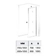 KIAMAMI VALENTINA - Cabine De Douche D'angle Réversible 80X140 Cm Avec Porte Coulissante | New Giada - vignette