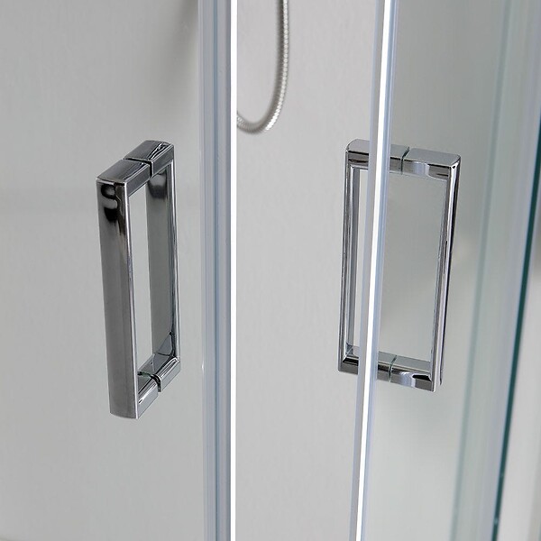 KIAMAMI VALENTINA - Cabine De Douche 3 Faces 70X120x70 Verre Trempé Clair 6Mm - large