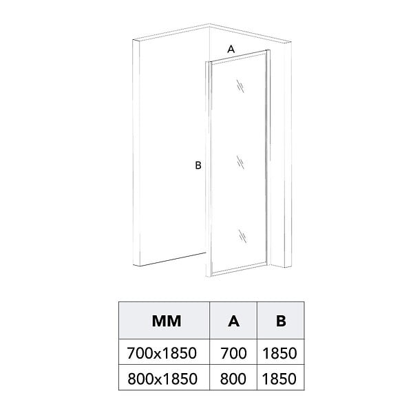 KIAMAMI VALENTINA - Cabine De Douche 120X80cm Côté Fixe Et Porte Coulissante Transparente | New Giada - large