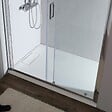 KIAMAMI VALENTINA - Cabine De Douche 120X80cm Côté Fixe Et Porte Coulissante Transparente | New Giada - vignette